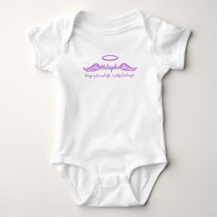 Body Para Bebê Meninas Malayeka nomeiam e significam asas de anjo
