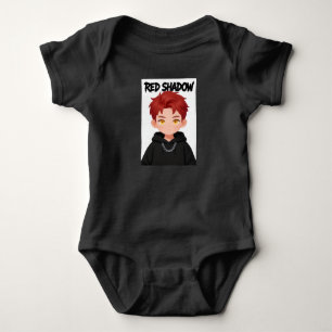 Body Para Bebê Menino Chibi de Cabelo Vermelho Roupas de Rua Anim