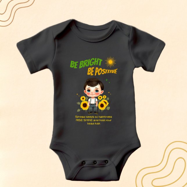 Body Para Bebê Menino com girassóis (Criador carregado)