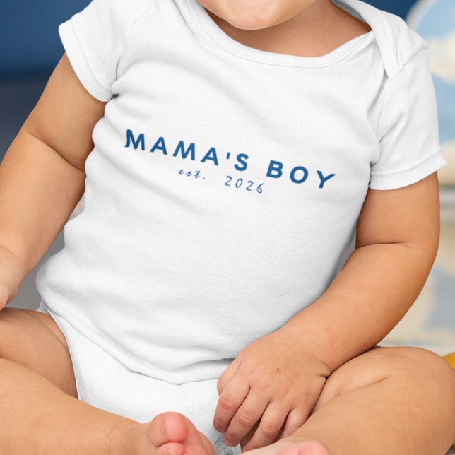 Body Para Bebê Menino da Mamãe Ano de Nascimento (Criador carregado)