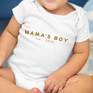 Body Para Bebê Menino da Mamãe Ano de Nascimento