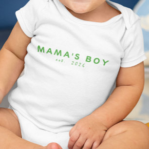 Body Para Bebê Menino da Mamãe Ano de Nascimento