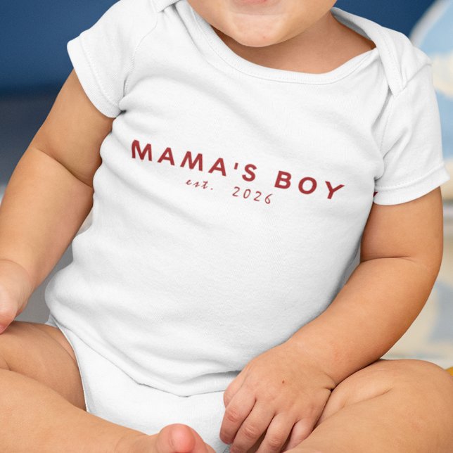 Body Para Bebê Menino da Mamãe Ano de Nascimento (Criador carregado)