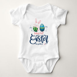 Body Para Bebê Menino de Páscoa Nome Personalizado