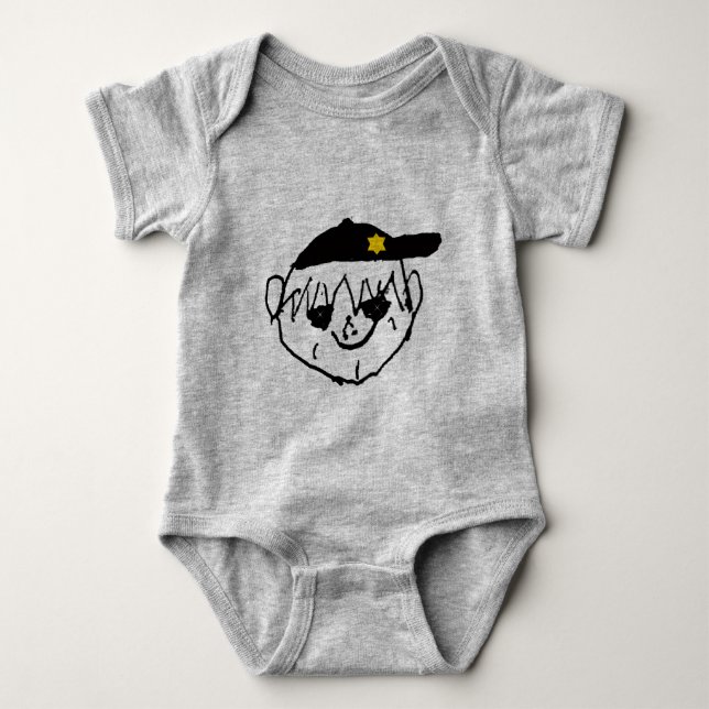 Body Para Bebê Menino desenhando Gorro com estrela (Frente)
