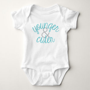 Body Para Bebê Menino mais jovem e corajoso, gêmeo pequeno, camis