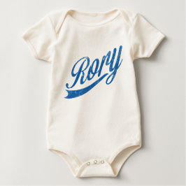 Body Para Bebê Meninos Nome "Rory" Azul em desgosto