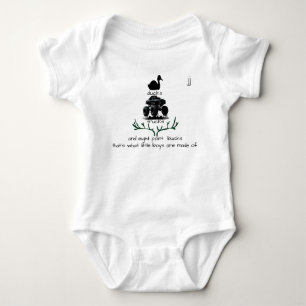 Body Para Bebê "...meninos são feitos de..." Personalizável