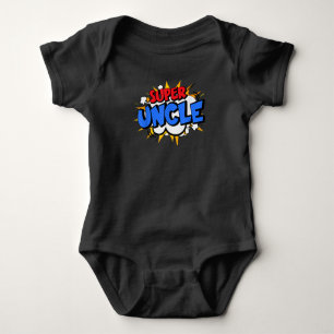 Body Para Bebê Mens Super Tio Funny Legal Cartoon Hero