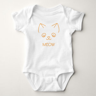 BODY PARA BEBÊ MEOW CAT IN ORANGE BABY SUIT