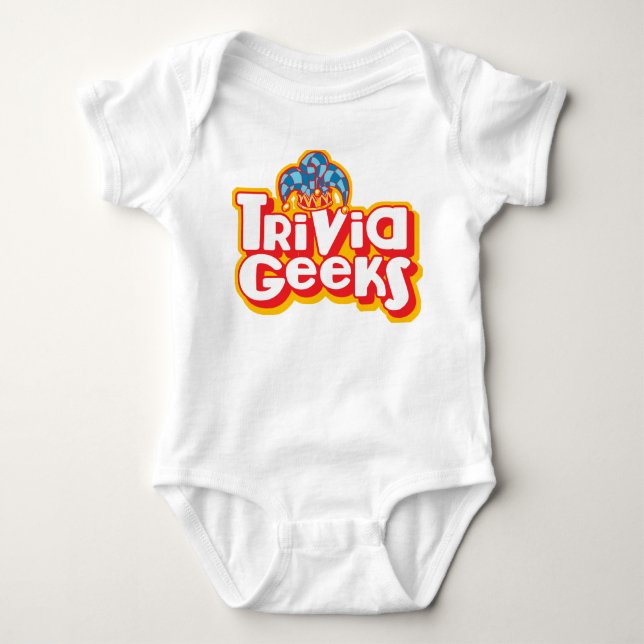 Body Para Bebê Mercadoria dos geeks da trivialidade (Frente)