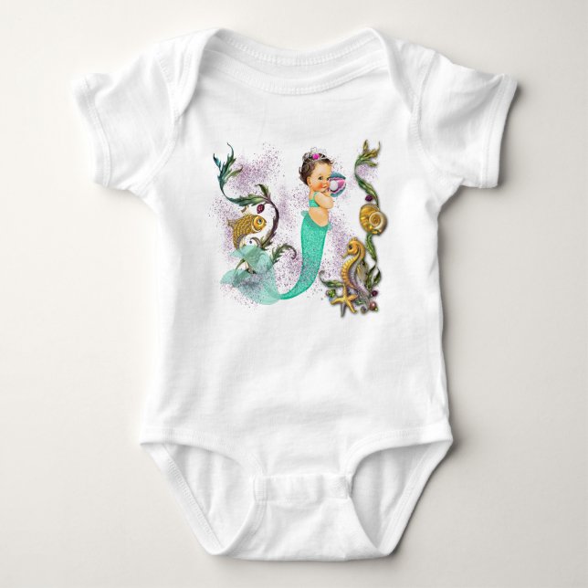 Body Para Bebê Mermaid Baby (Frente)