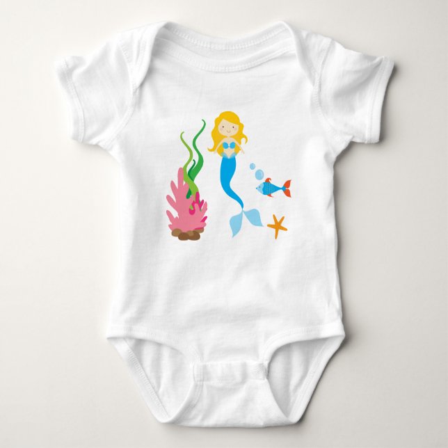 Body Para Bebê Mermaid Baby Bodyetu Tutu (Frente)