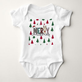 Body Para Bebê “MERRY Christmas” Baby Bodysuit