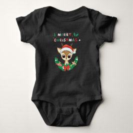 Body Para Bebê Merry Christmas Reindeer