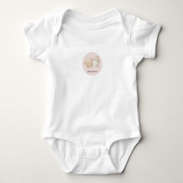 Body Para Bebê MerryMist Baby Dreams: Winter Blush – Ethereal Nur (Frente)