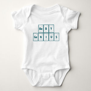Body Para Bebê Mesa de elementos periódica: Gênio do bebê
