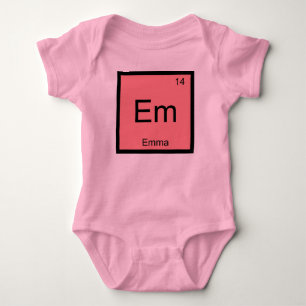 Body Para Bebê Mesa Periódica do Elemento de Química da Emma Na