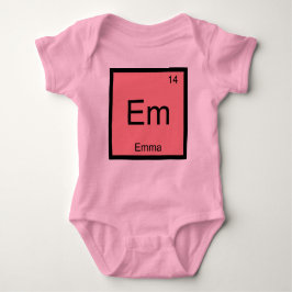 Body Para Bebê Mesa Periódica do Elemento de Química da Emma Name
