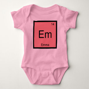 Body Para Bebê Mesa Periódica do Elemento de Química da Emma Name