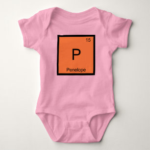 Body Para Bebê Mesa Periódica do Elemento de Química do Nome do