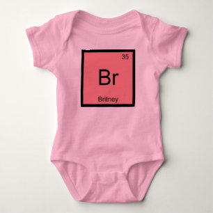 Body Para Bebê Mesa Periódica do Elemento Químico da Britney Na
