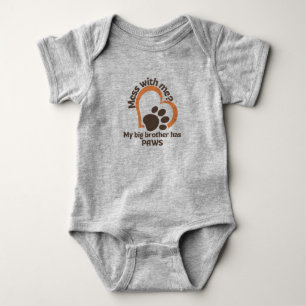 Body Para Bebê Mess Comigo? Meu Grande Irmão Tem Patas