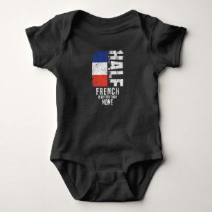 Body Para Bebê Metade Do Francês É Melhor Do Que Nenhuma Bandeira