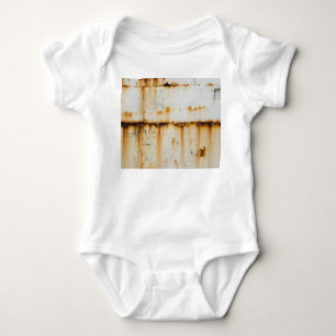 Body Para Bebê Metal branco enferrujado: superfície texturizada