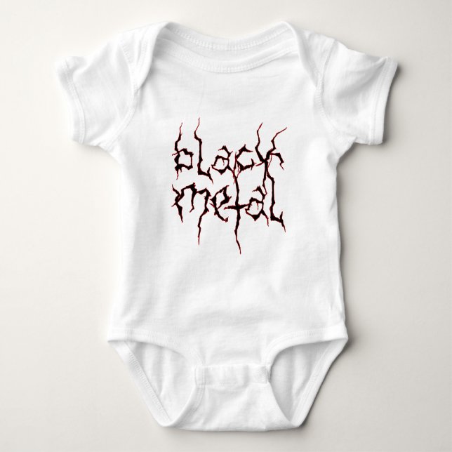 Body Para Bebê Metal preto (Frente)