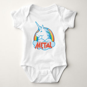 Body Para Bebê metal-unicórnio