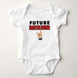Body Para Bebê Metalhead futuro