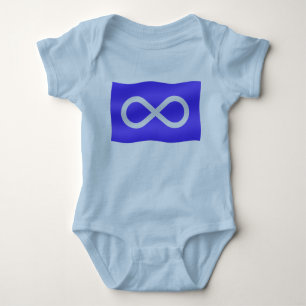 Body Para Bebê Metis Flag Baby T-shirt Primeira Nação Baby Shirt