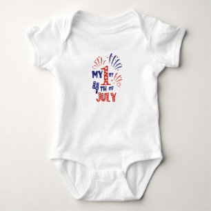 Body Para Bebê Meu 1º 4 de Julho - Bodysuit de Bebê