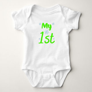 Body Para Bebê Meu 1º Aniversário Verde Brilhante