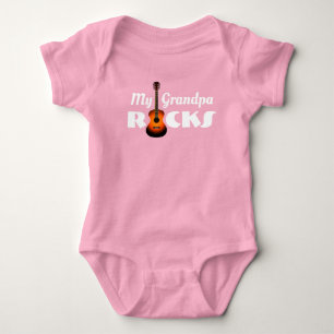 Body Para Bebê "Meu avô Rocks!" & Violão acústico 