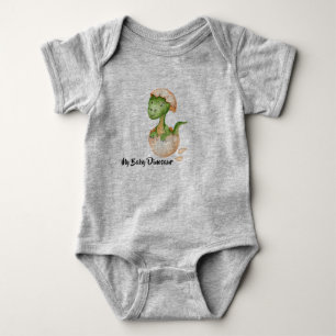 Body Para Bebê Meu Bebê Dinossauro