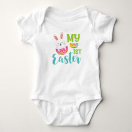 Body Para Bebê Meu Bodysuit de 1º Páscoa do Bebê