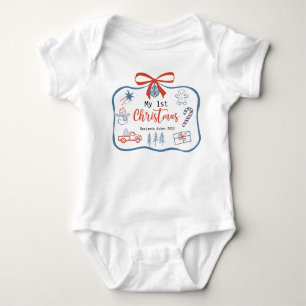 Body Para Bebê Meu Bodysuit Personalizado de Natal para Bebê de 1