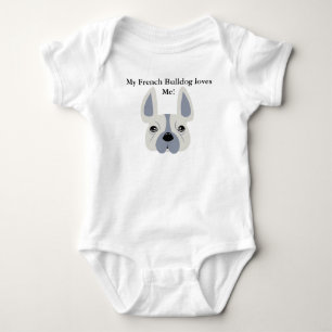 Body Para Bebê Meu buldogue francês ama-me!