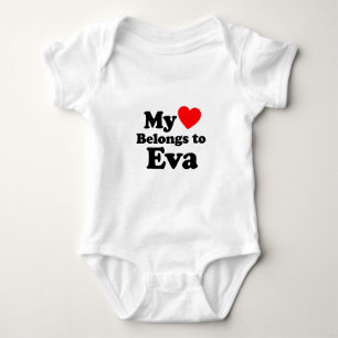 Body Para Bebê Meu Coração Pertence à Eva