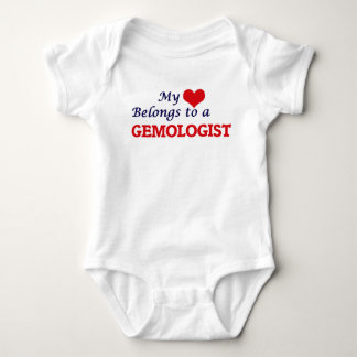 Body Para Bebê Meu coração pertence a um Gemologist