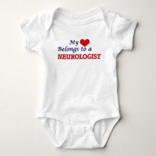Body Para Bebê Meu coração pertence a um neurologista