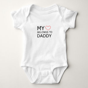 Body Para Bebê Meu Coração Pertence Ao Fato De Bebê Pai