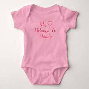 Body Para Bebê Meu Coração Pertence Ao Pai