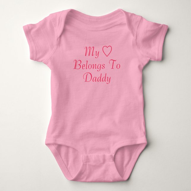 Body Para Bebê Meu Coração Pertence Ao Pai (Frente)
