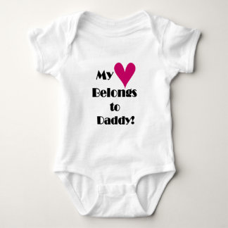 Body Para Bebê Meu coração pertence ao pai