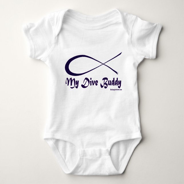 Body Para Bebê Meu Creeper do amigo do mergulho (Frente)