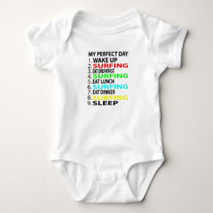 Body Para Bebê Meu Dia Perfeito, Presente Engraçado De Surfe