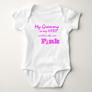 Body Para Bebê Meu Grammy é meu herói, é por isso mim veste o
